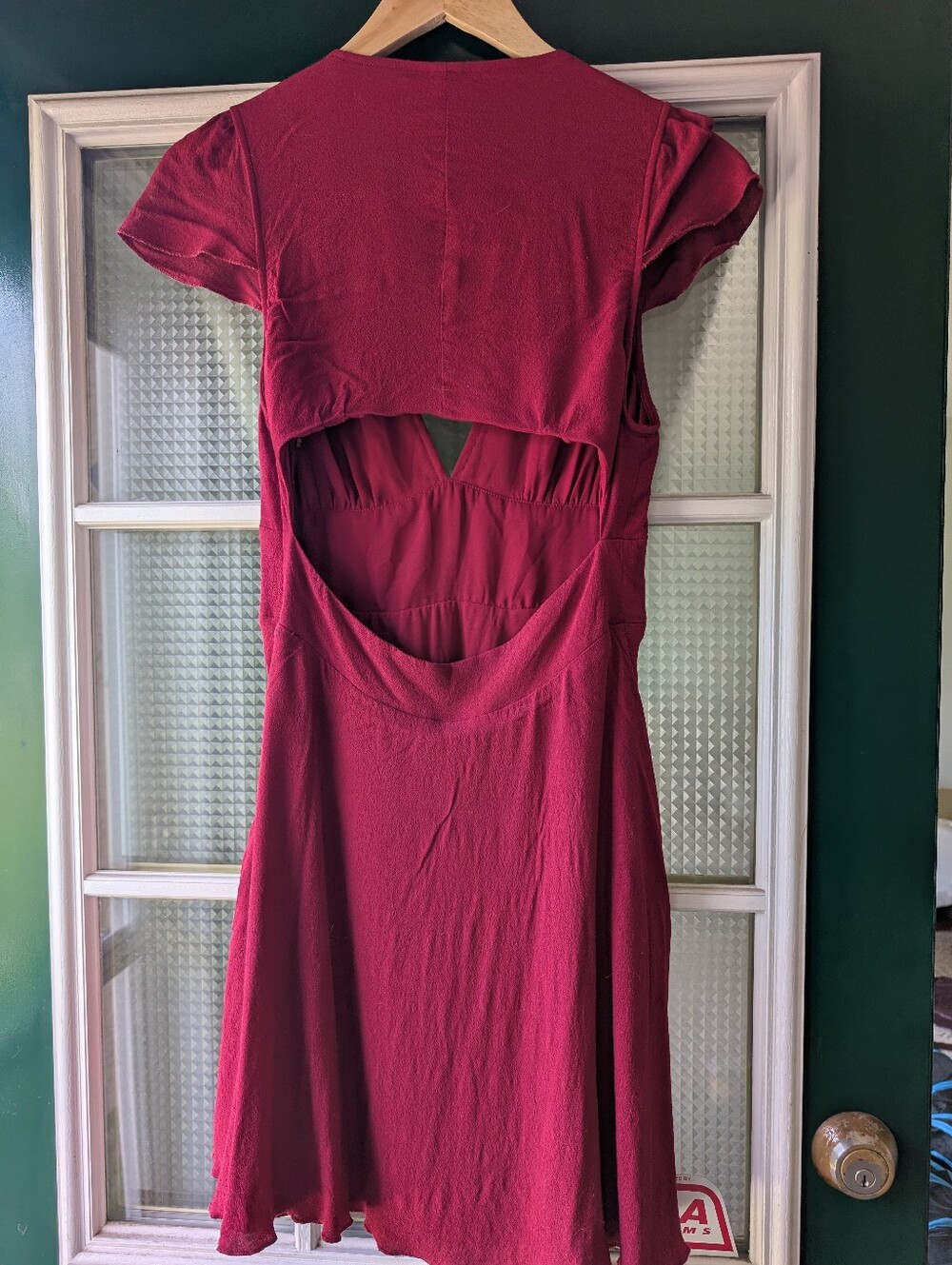 Sunday Best Raspberry V-Neck Fit & Flare Mini Dress - Picture 3 of 4